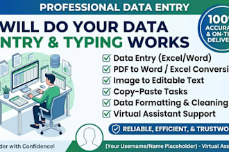 do professional data entry and fast typing work