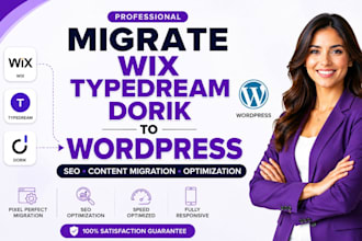 migrate wix typedream dorik website to wordpress SEO content migration