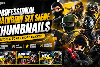 design professional rainbow six siege thumbnails