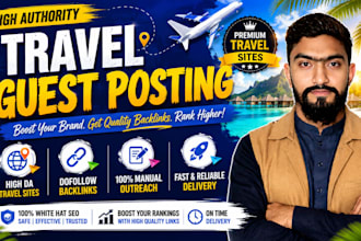 provide high quality travel backlinks through manual outreach