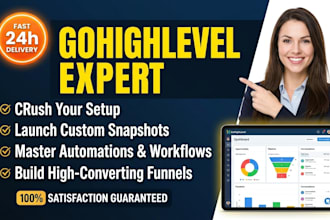 setup gohighlevel crm sales funnel and automation workflows