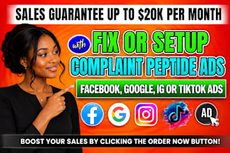 set peptides marketing, google ads for peptides, peptide ads for facebook