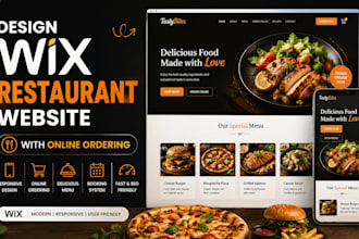 design wix restaurant website with online ordering