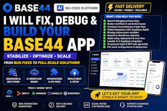 develop base 44 bugs fixing base44 replit base 44 app integration base 44 expert