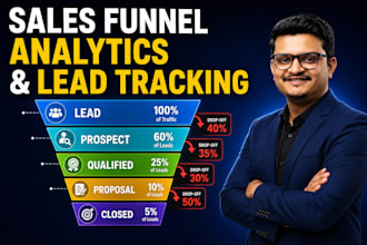 build sales funnel customer analytics and lead tracker for business intelligence