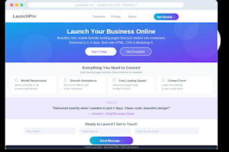 design a responsive landing page with bootstrap