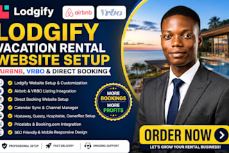 setup lodgify vacation rental website, airbnb, vrbo and direct booking