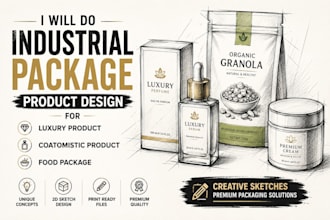 do luxury product packaging and custom industrial package design, food package