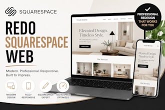 design, redesign, fix and develop a professional squarespace website