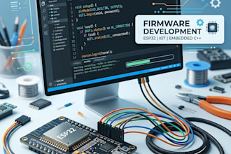develop esp32 firmware for smart led driver and lighting control pcb
