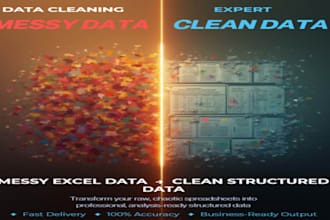 clean, structure and fix messy excel data for reporting and analysis
