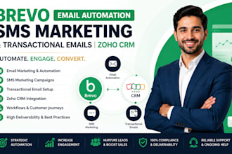 brevo email automation SMS marketing and transactional emails zoho crm
