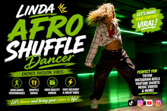 do tiktok dance, shuffle afro dance energy and vibes dance