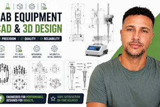 laboratory equipment cad, scientific instrument stl, mechanical 3d model