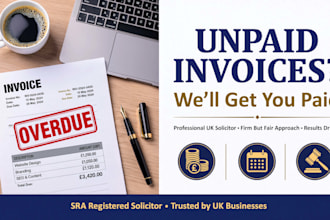 write a firm UK solicitor drafted letter for your unpaid invoices