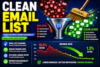 do email list cleaning and fix high bounce rate issues