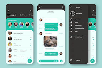 build flutter chat app UI