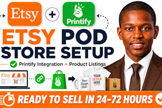 set up your etsy pod store with printify and add product listings