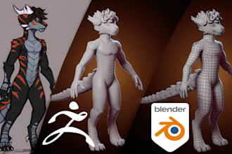 create realistic 3d animal and character models in blender