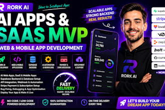 build rork ai app, saas mvp, mobile app and connect supabase backend