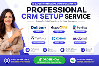setup dolibarr espocrm perfex CRM yetiforce koban  eudonet CRM