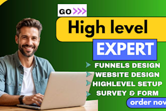 build a high converting sales funnel,setup and manage gohighlevel website