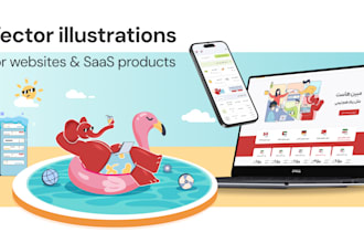 create vector illustrations for websites and saas products