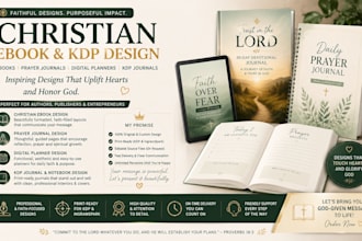 design christian ebook prayer journal digital planner kdp journal book design
