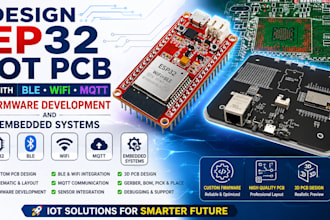 design ep32 iot pcb with ble wifi mqtt firmware and embedded systems