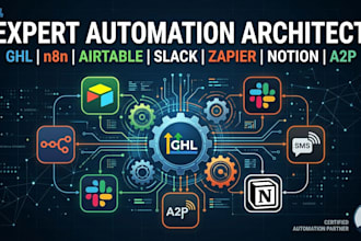 set up airtable n8n, slack, gohighlevel, zapier notion, a2p automation expert
