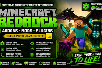 create custom minecraft bedrock javascript addons mods plugins game development