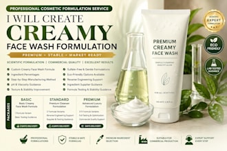create professional exosome creamy face wash formulations