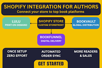 connect fix broken author shopify store integration to lulu bookfunnel bookvault