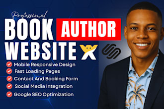 design author website, wix author website, book landing page for indie authors
