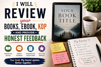 review your books ebook kdp and provide honest feedback