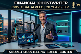 write engaging finance and business podcast scripts as an expert ghostwriter