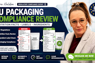 review product labels, nutrition facts, and eu packaging regulation compliance