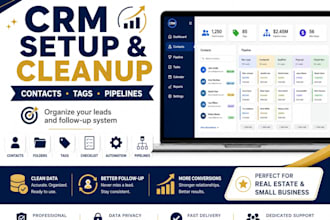 set up, clean up and organize your CRM contacts and pipeline
