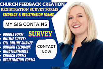 create church feedback and registration survey forms