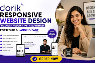 do dorik responsive website design no code porfolio landing page