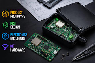 develop product prototype pcb and electronics enclosure for iot