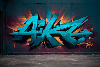 make professional graffiti logo and urban style art