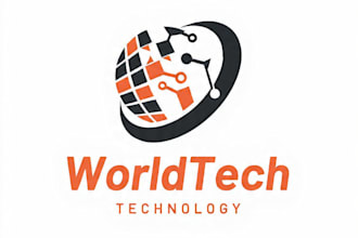 design a minimalist tech logo with 3d icon