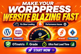 wordpress speed optimization, 1s load time, improve SEO modify