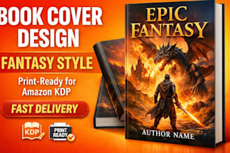 design print ready fantasy book cover for amazon kdp