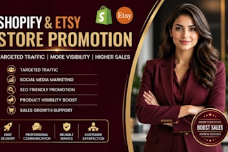 promote shopify store to boost shopify sales and increase etsy traffic