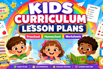 create kids curriculum lesson plans preschool children worksheets