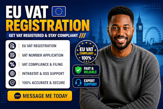 handle eu vat registration, vat oss, ioss and tax compliance