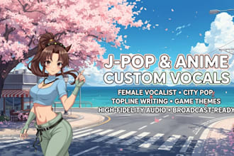 sing and write your custom jpop, kpop anime or game themed female vocal tracks