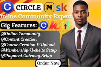 circle so community setup circle so online course and circle so membership site